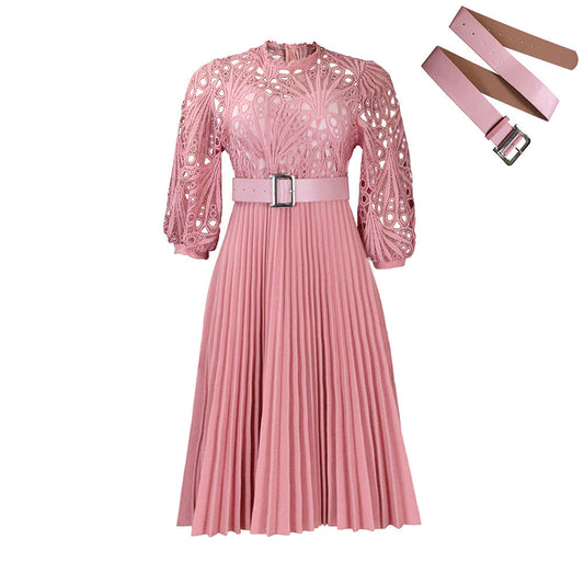 Women Dress Lace Crochet Sexy Cutout