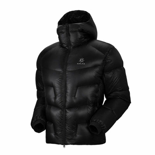 KAILAS 1000-Fill Black Down Jacket for Unisex Winter Wear