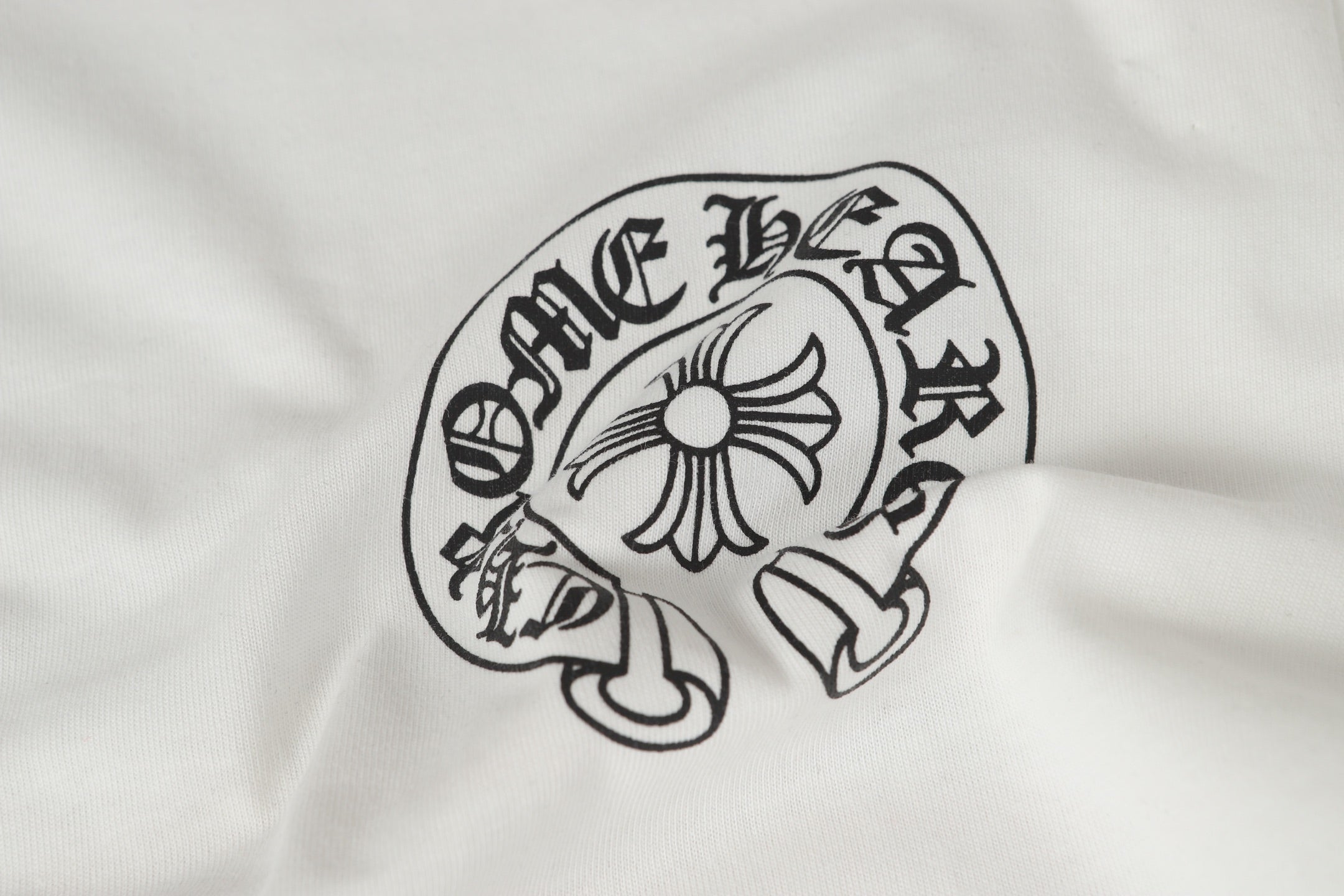 Logo Flag Long Sleeve Tee - Black White Gothic Street T-Shirt K2126