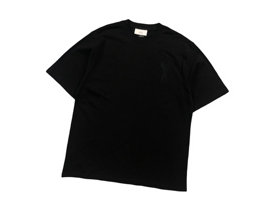 AMI Paris Pastel Fade Tee - Black Cotton T-Shirt